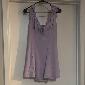 Lavender Ruffle Mini Dress